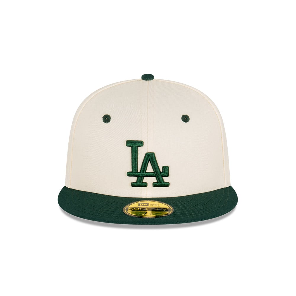 GORRA 59FIFTY MLB LOS ANGELES DODGERS RSTY GREEN CHRM BLANCO - 3