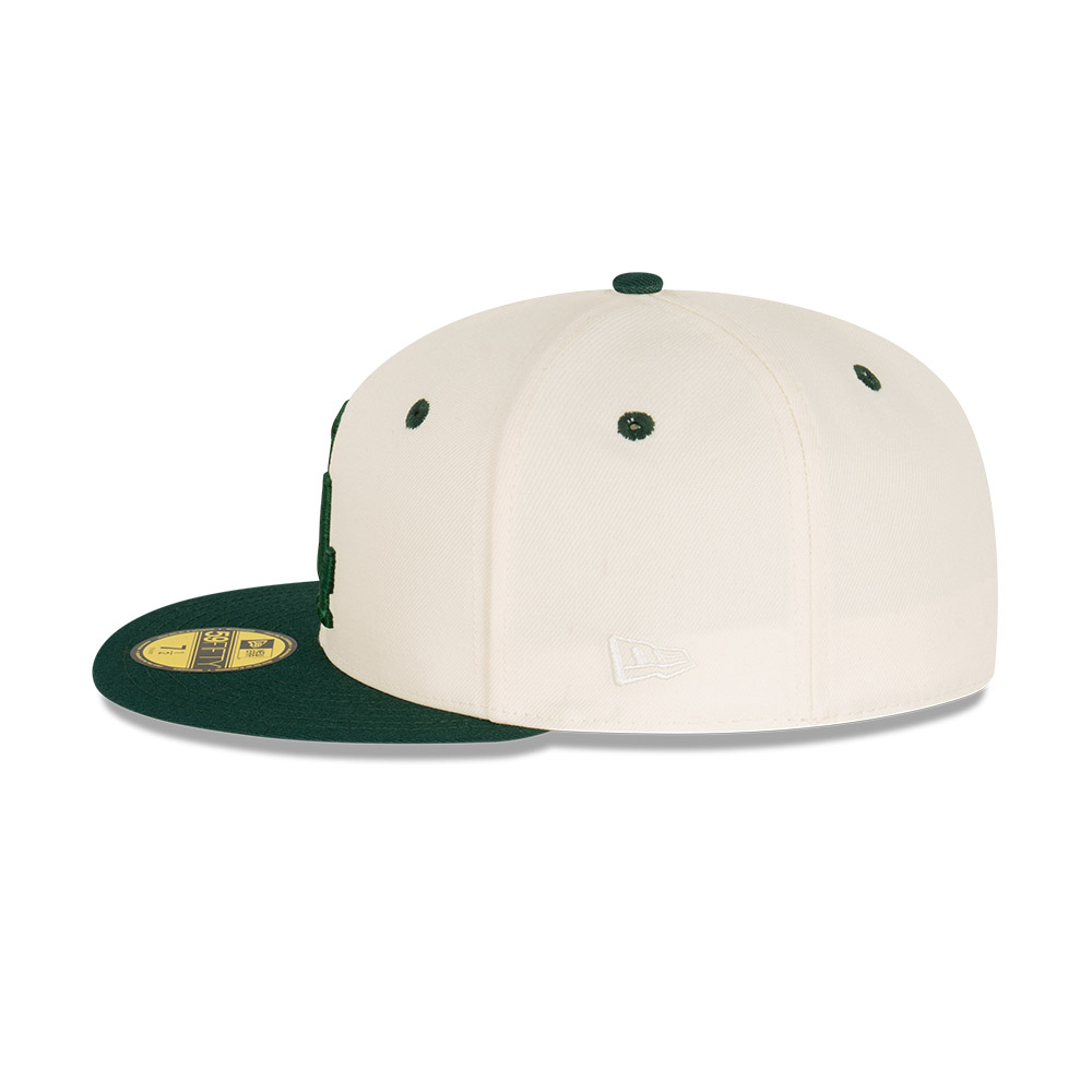 GORRA 59FIFTY MLB LOS ANGELES DODGERS RSTY GREEN CHRM BLANCO - 5