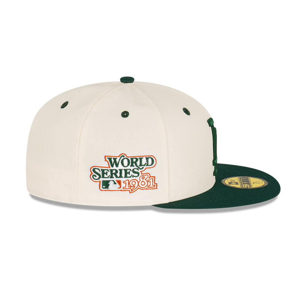 GORRA 59FIFTY MLB LOS ANGELES DODGERS RSTY GREEN CHRM BLANCO - 6