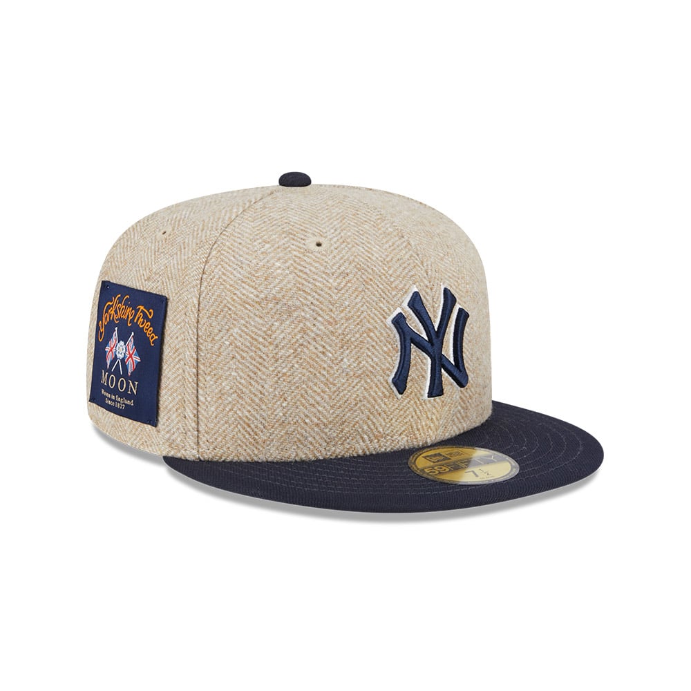 GORRA 59FIFTY MLB NEW YORK YANKEES HERRINGBONE MOON BEIGE - 1