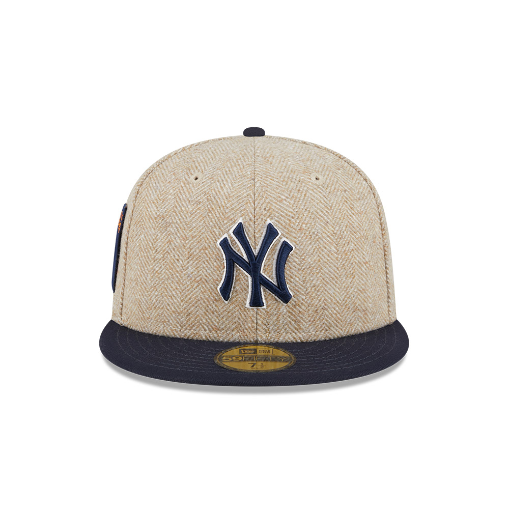 GORRA 59FIFTY MLB NEW YORK YANKEES HERRINGBONE MOON BEIGE - 3