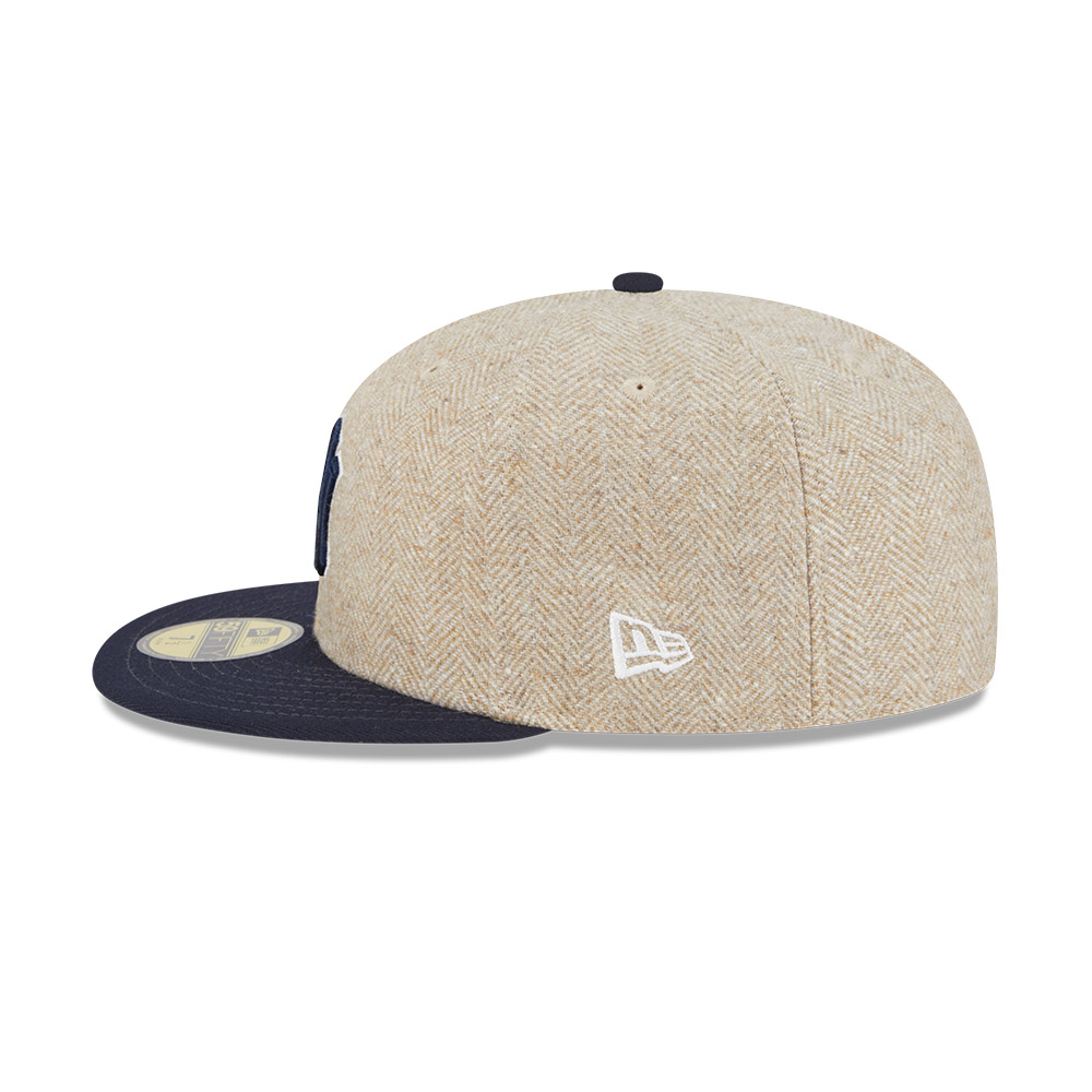 GORRA 59FIFTY MLB NEW YORK YANKEES HERRINGBONE MOON BEIGE - 5
