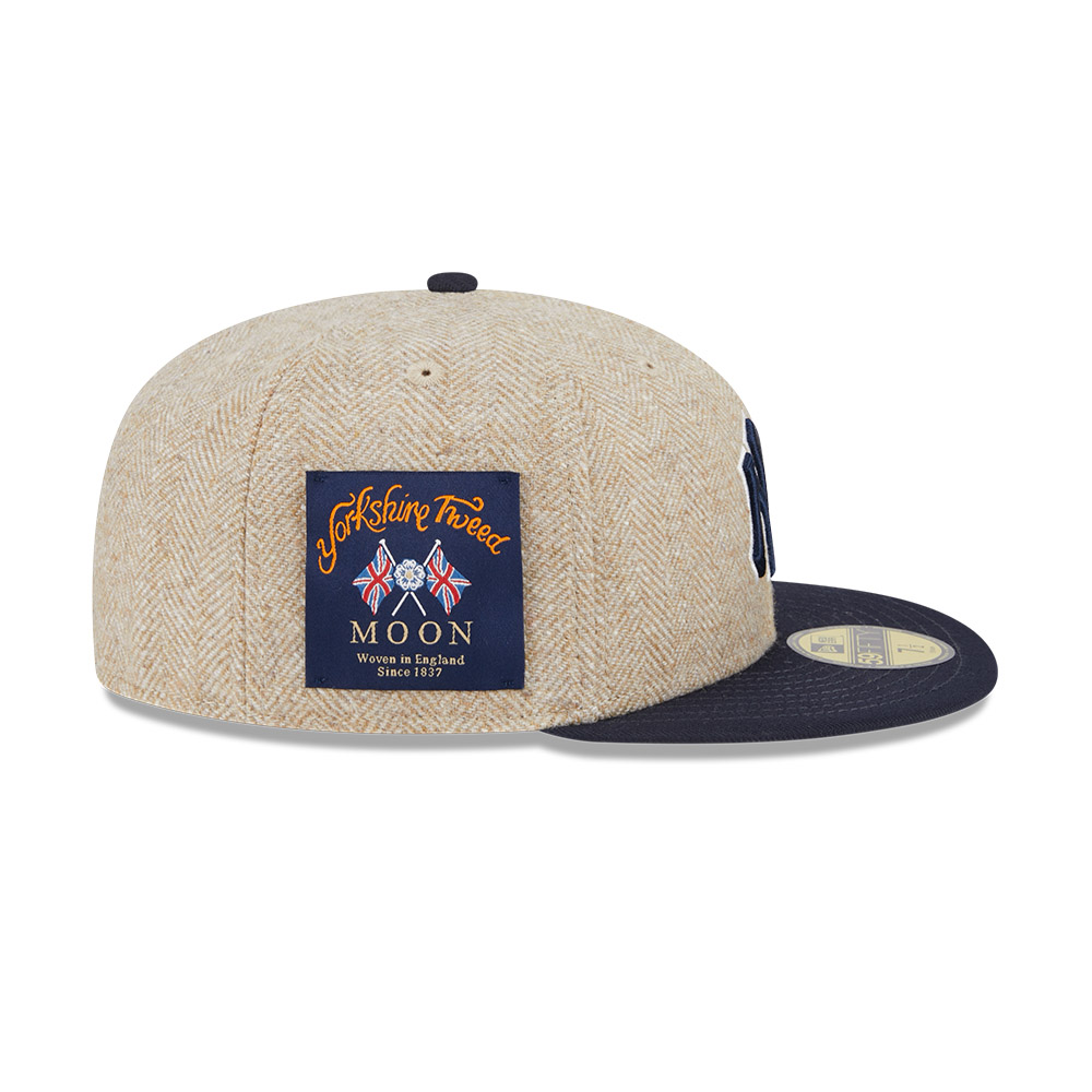 GORRA 59FIFTY MLB NEW YORK YANKEES HERRINGBONE MOON BEIGE - 6