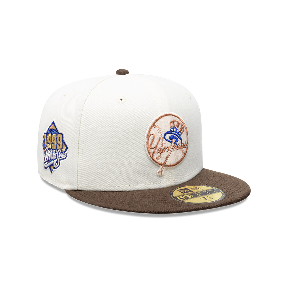 GORRA 59FIFTY MLB NEW YORK YANKEES CHROME WALNUT BLANCO - 1