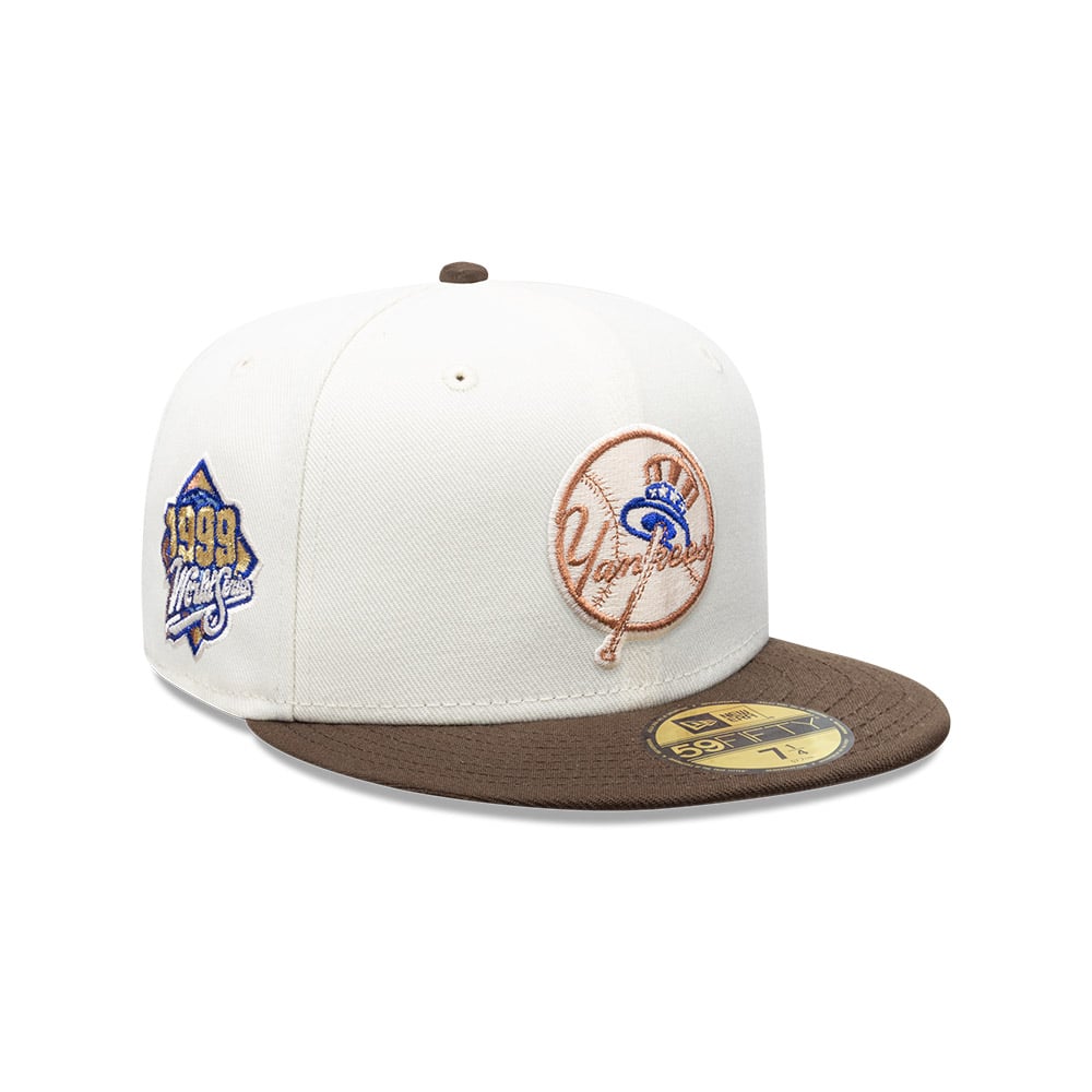 GORRA 59FIFTY MLB NEW YORK YANKEES CHROME WALNUT BLANCO - 1