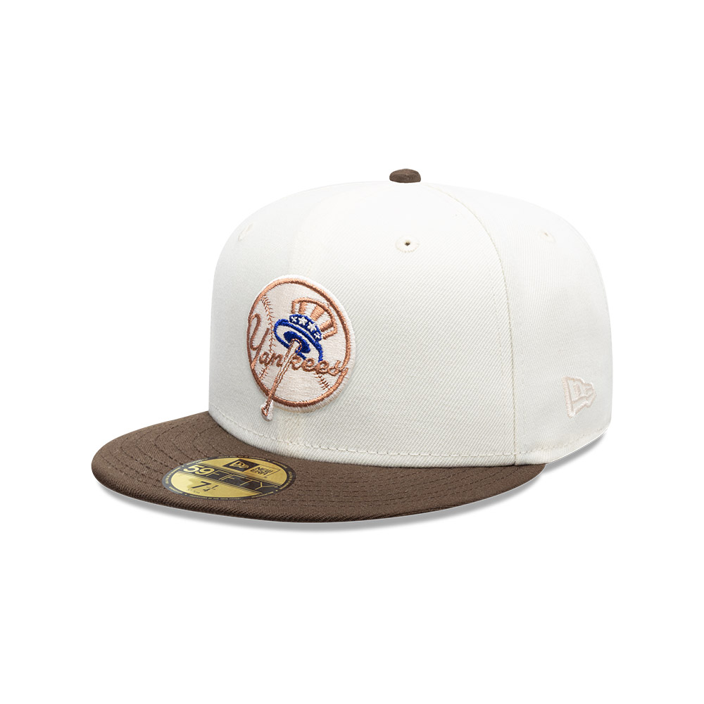GORRA 59FIFTY MLB NEW YORK YANKEES CHROME WALNUT BLANCO - 2