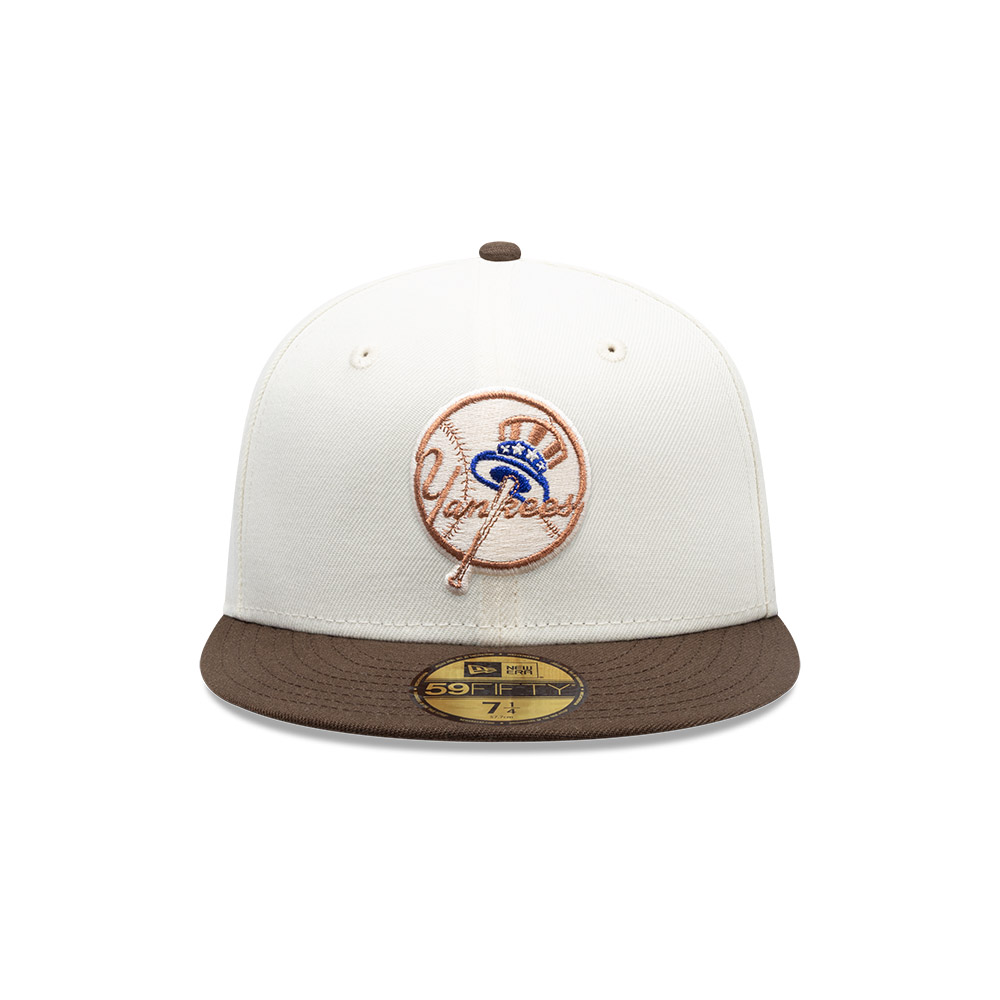 GORRA 59FIFTY MLB NEW YORK YANKEES CHROME WALNUT BLANCO - 3