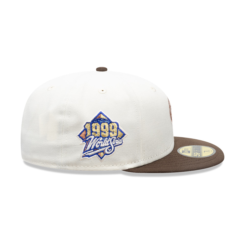 GORRA 59FIFTY MLB NEW YORK YANKEES CHROME WALNUT BLANCO - 5