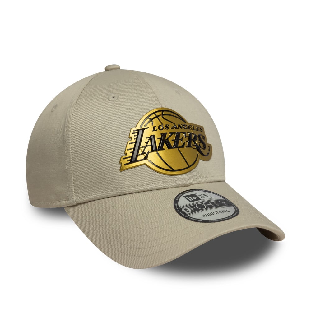 GORRA 9FORTY NBA LOS ANGELES LAKERS METALLIC BEIGE - 3