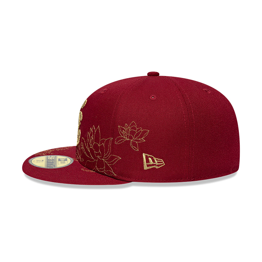GORRA 59FIFTY NEW ERA FLORAL ROJO - 5