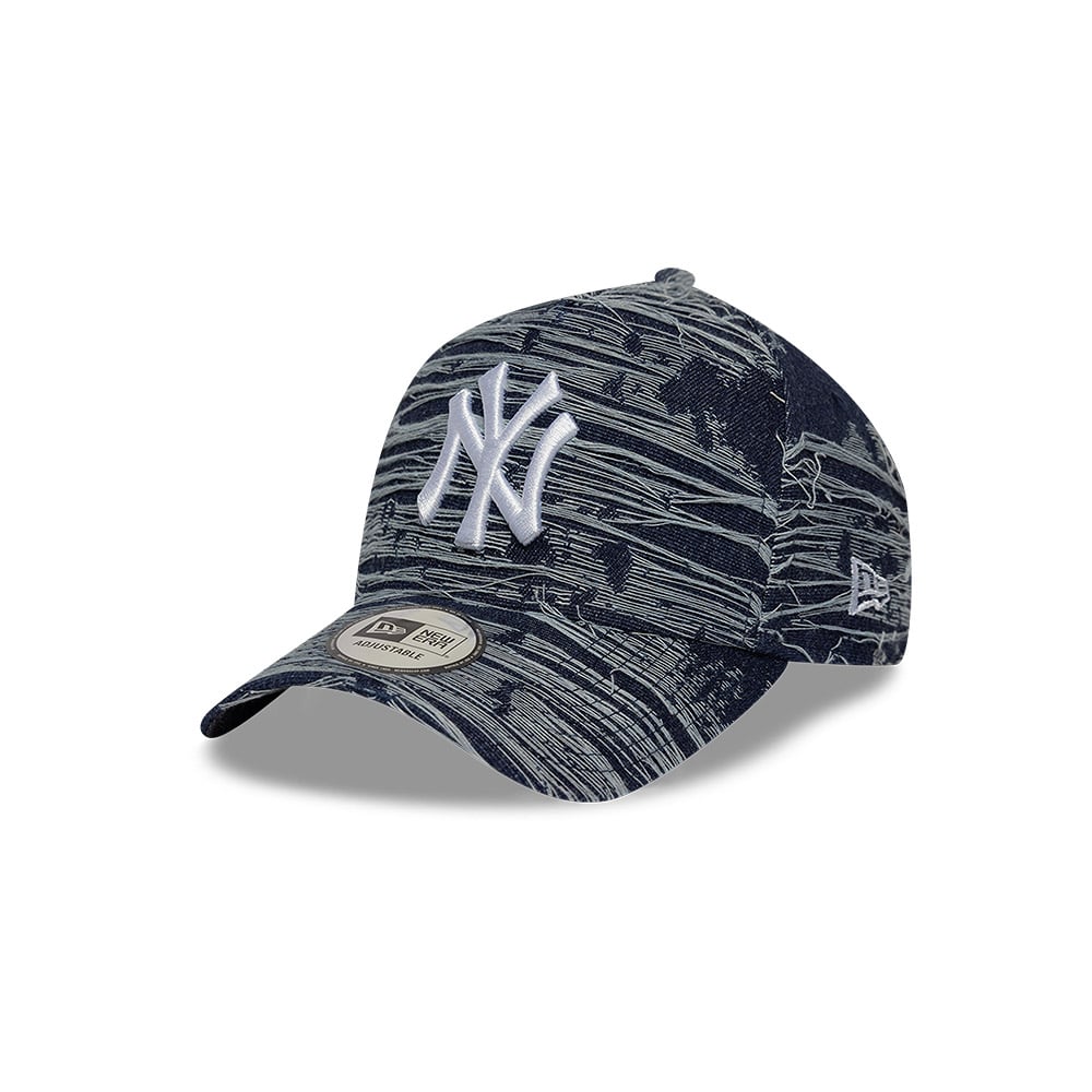 GORRA 9FORTY MLB NEW YORK YANKEES DISTRESSED DENIM AZUL - 1