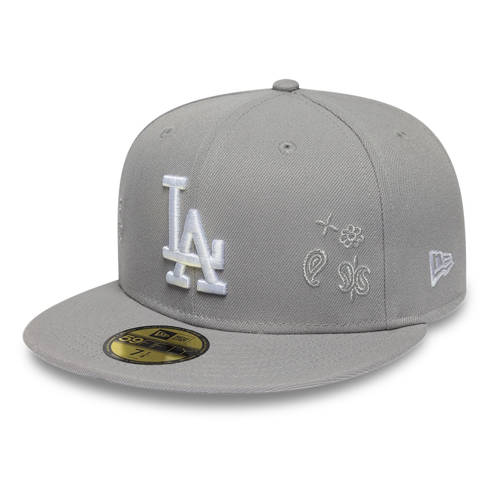 GORRA 59FIFTY MLB LOS ANGELES DODGERS PAISLEY EMBROIDERY GRIS - 1
