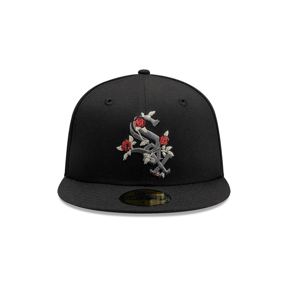 GORRA 59FIFTY MLB CHICAGO WHITE SOX GOTHIC FLOWERS NEGRO - 2