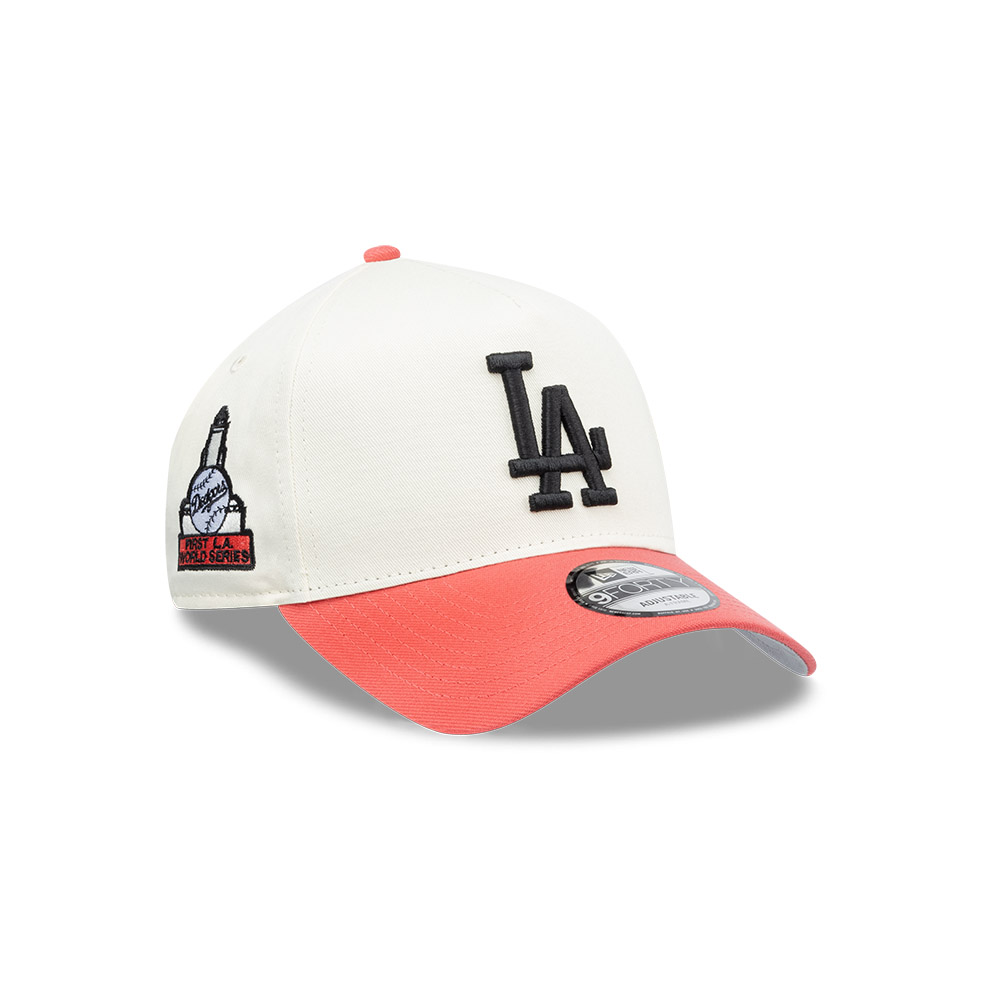 GORRA 9FORTY MLB LOS ANGELES DODGERS CHROME CORAL BLANCO - 1