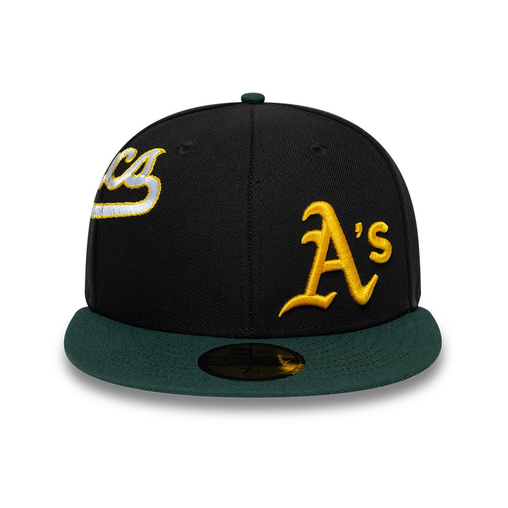 GORRA 59FIFTY MLB OAKLAND ATHLETICS PREMIUM BASEBALL NEGRO - 2