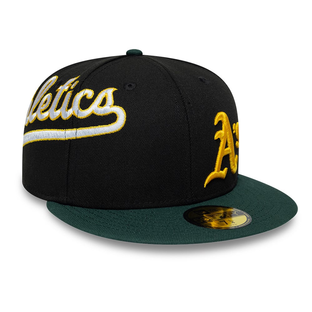 GORRA 59FIFTY MLB OAKLAND ATHLETICS PREMIUM BASEBALL NEGRO - 3