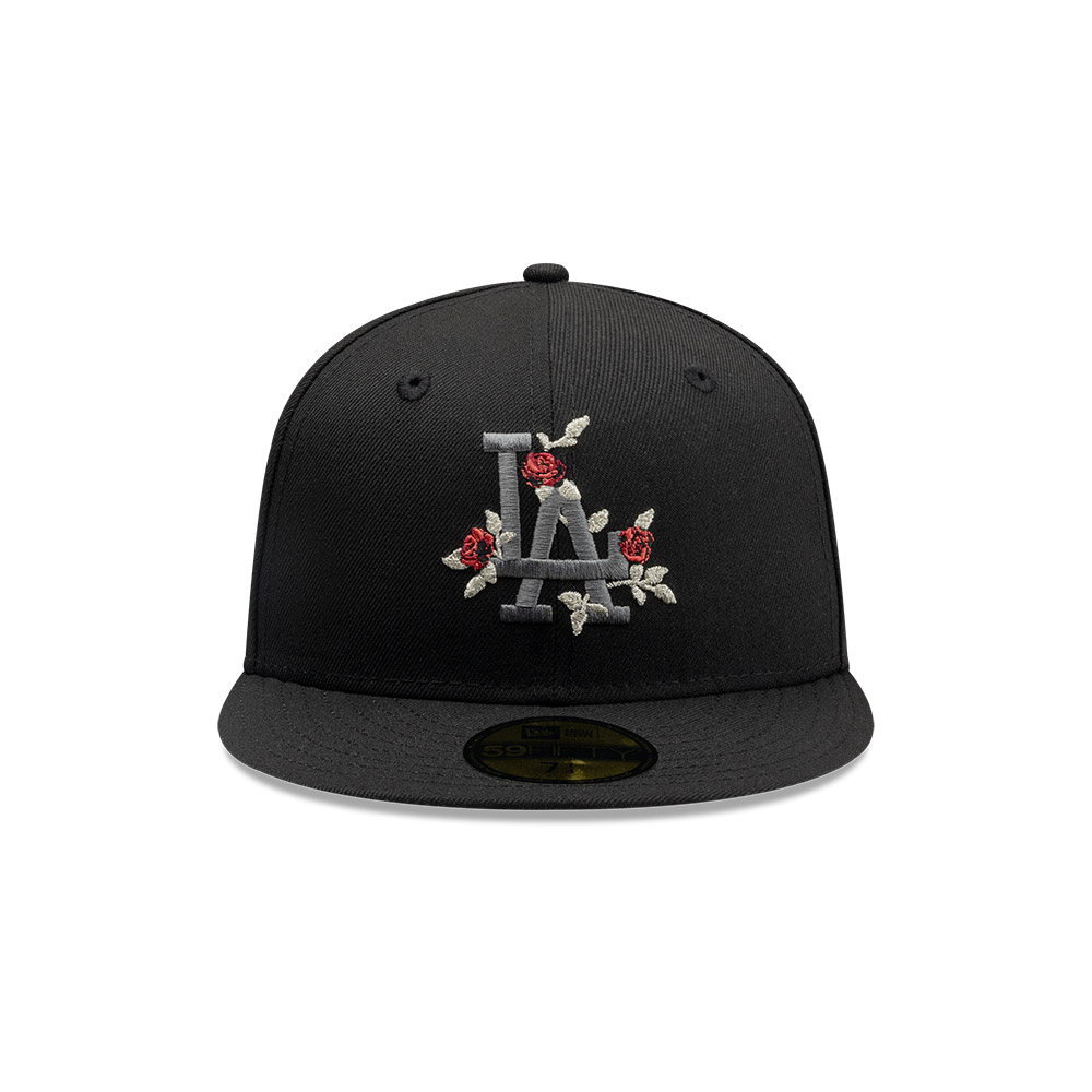 GORRA 59FIFTY MLB LOS ANGELES DODGERS GOTHIC FLOWERS NEGRO - 2