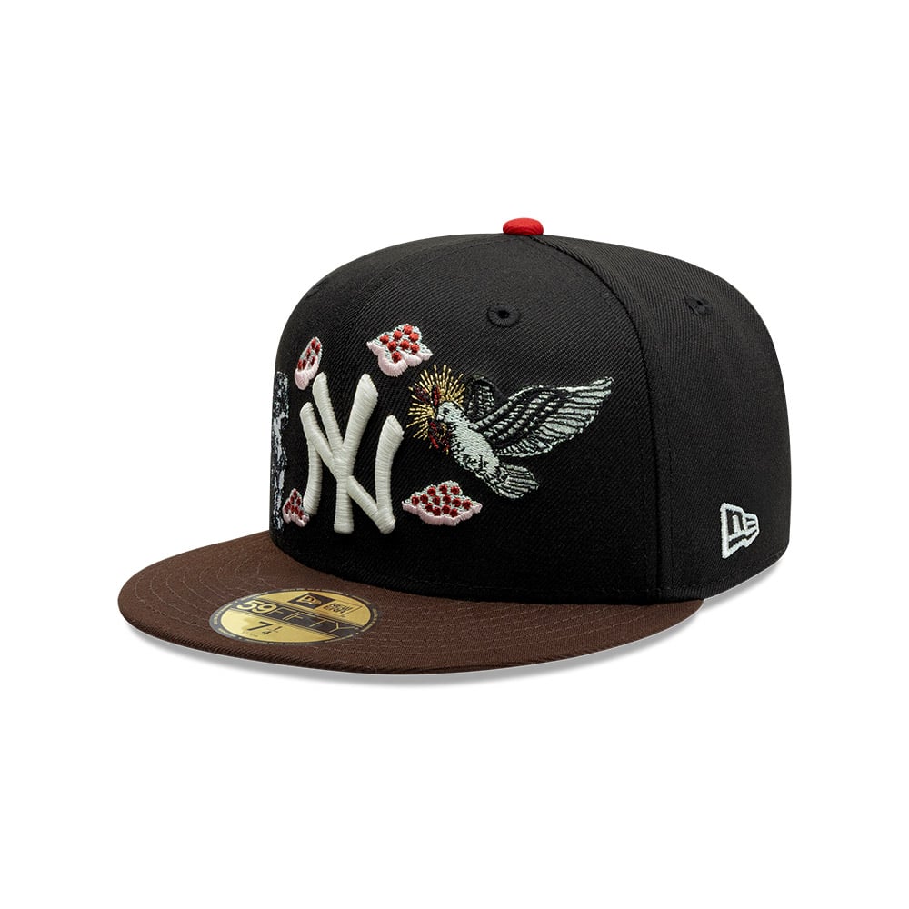 GORRA 59FIFTY MLB NEW YORK YANKEES DIVINE SYMBOLS NEGRO - 1