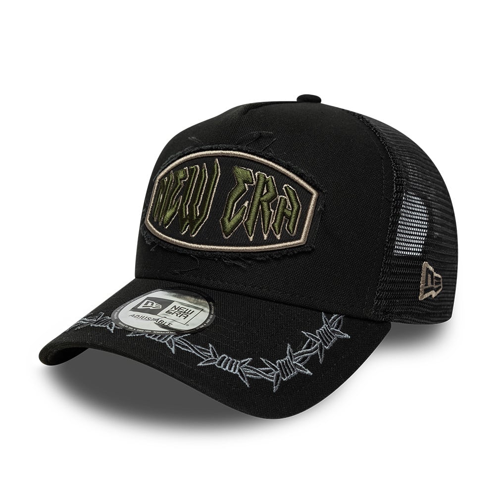 GORRA 9FORTY BARBED WIRE SCRIPT NEW ERA NEGRO - 1
