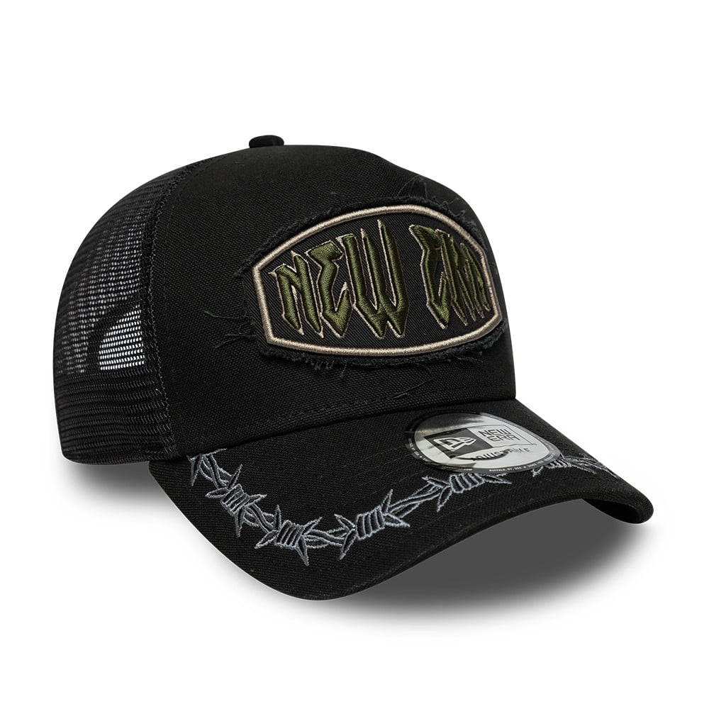 GORRA 9FORTY BARBED WIRE SCRIPT NEW ERA NEGRO - 3