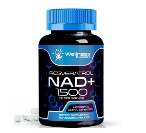 NAD CON RESVERATROL LIPOSOMAL 1500 MG 90 CAPSULAS WELLNESS - 1