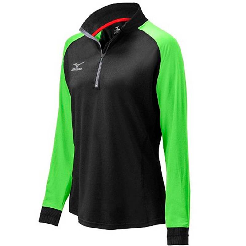 CASACA MUJER MIZUNO NEGRO 440574-908D DEPORTIVO ELITE9 PRIME 12 ZIP JKT - 1