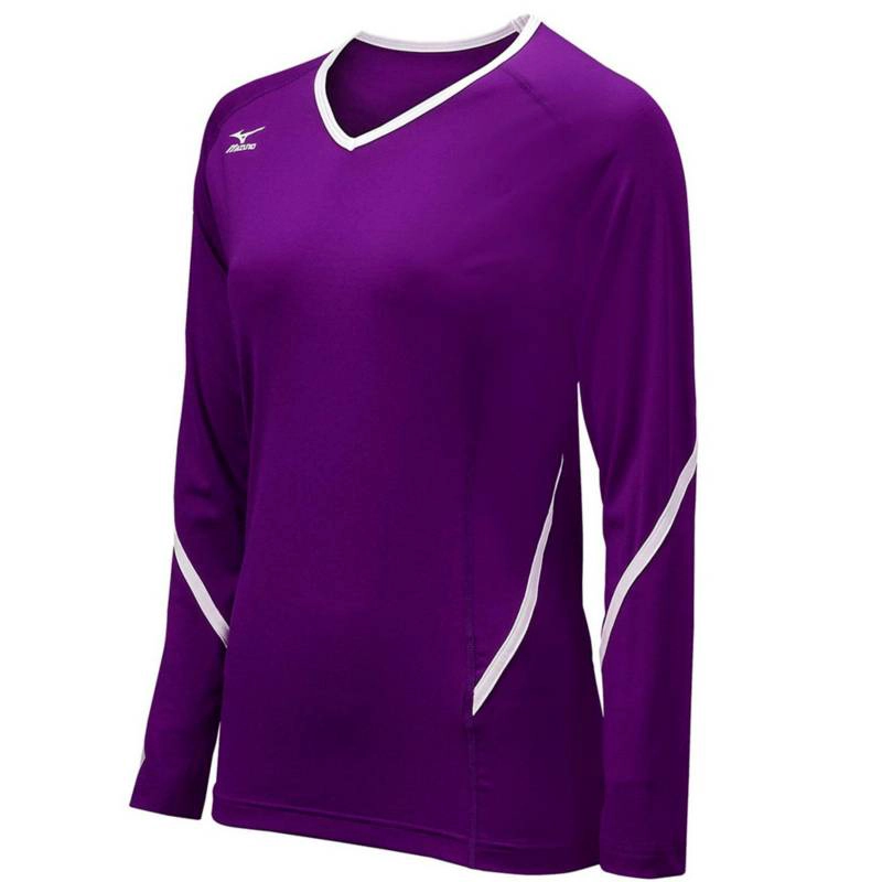 CAMISETA MUJER MIZUNO MORADO 440399-6000 TECHNO GENERATION LONG SLEEVE - 1