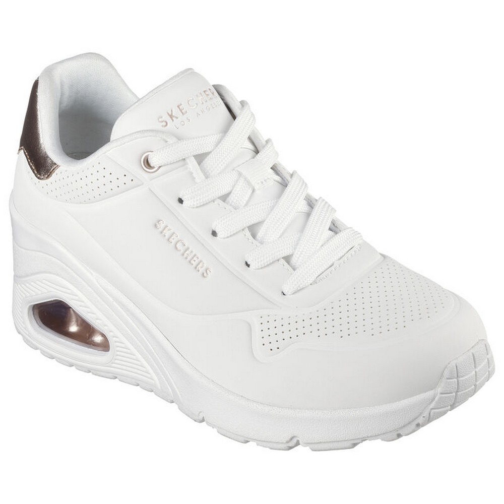 ZAPATILLAS MUJER SKECHERS BLANCO UNO WEDGE 177520-WHT CUERO - 2