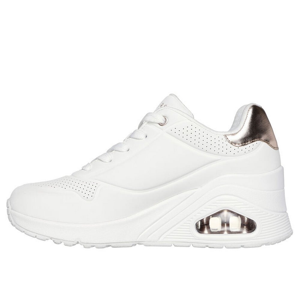 ZAPATILLAS MUJER SKECHERS BLANCO UNO WEDGE 177520-WHT CUERO - 3