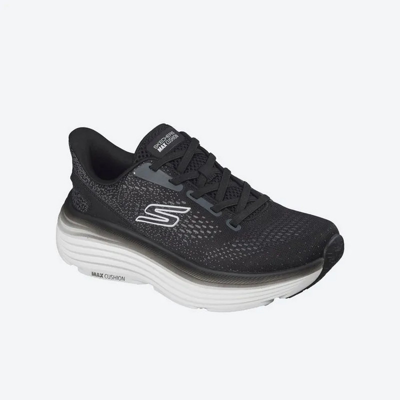 ZAPATILLAS SKECHERS MAX CUSHIONING 129479-BKW MUJER - 3