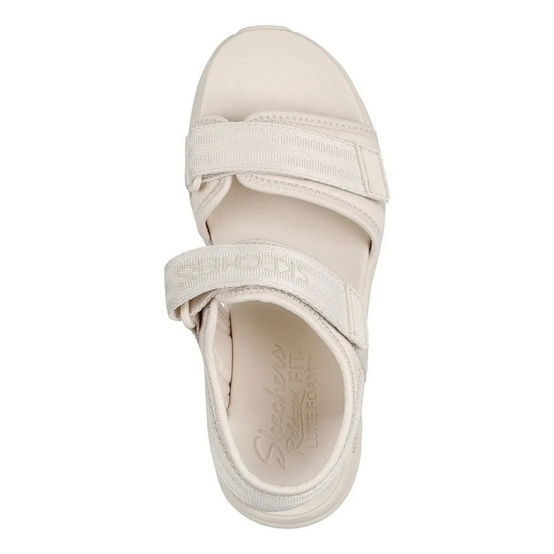 SANDALIAS SKECHERS D LUX WALKER 119823-NAT MUJER - 4