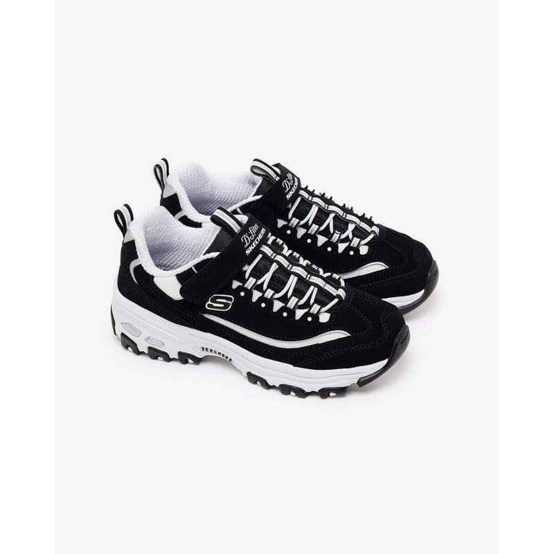 ZAPATILLAS SKECHERS D'LITES BIGGEST FAN 304154L-BKW NIÑAS - 4