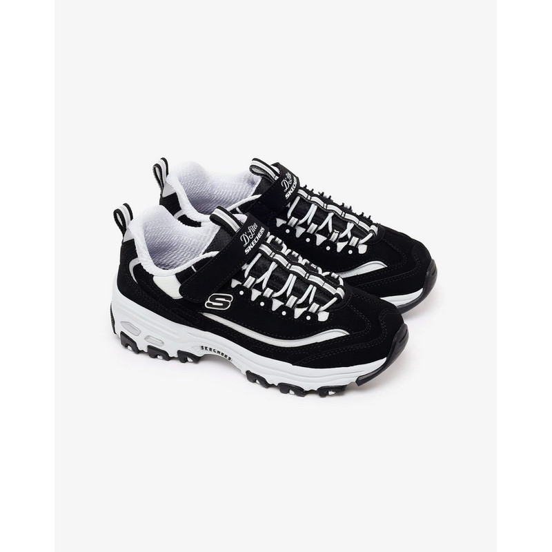 ZAPATILLAS SKECHERS D'LITES BIGGEST FAN 304154L-BKW NIÑAS - 4
