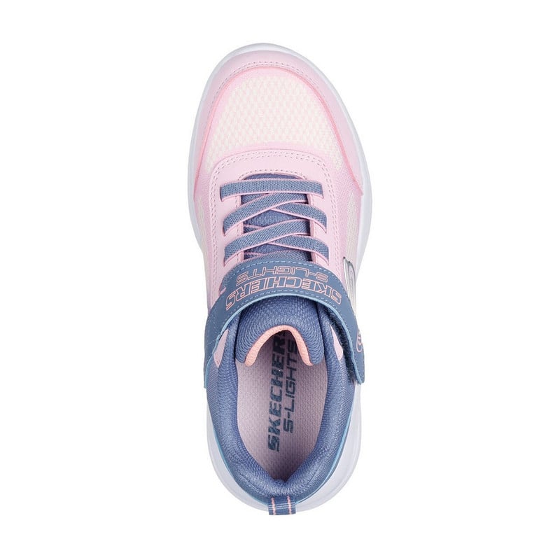 ZAPATILLAS SKECHERS GLOW OMBRE DELUXE 303714L-GYLP NIÑAS - 4