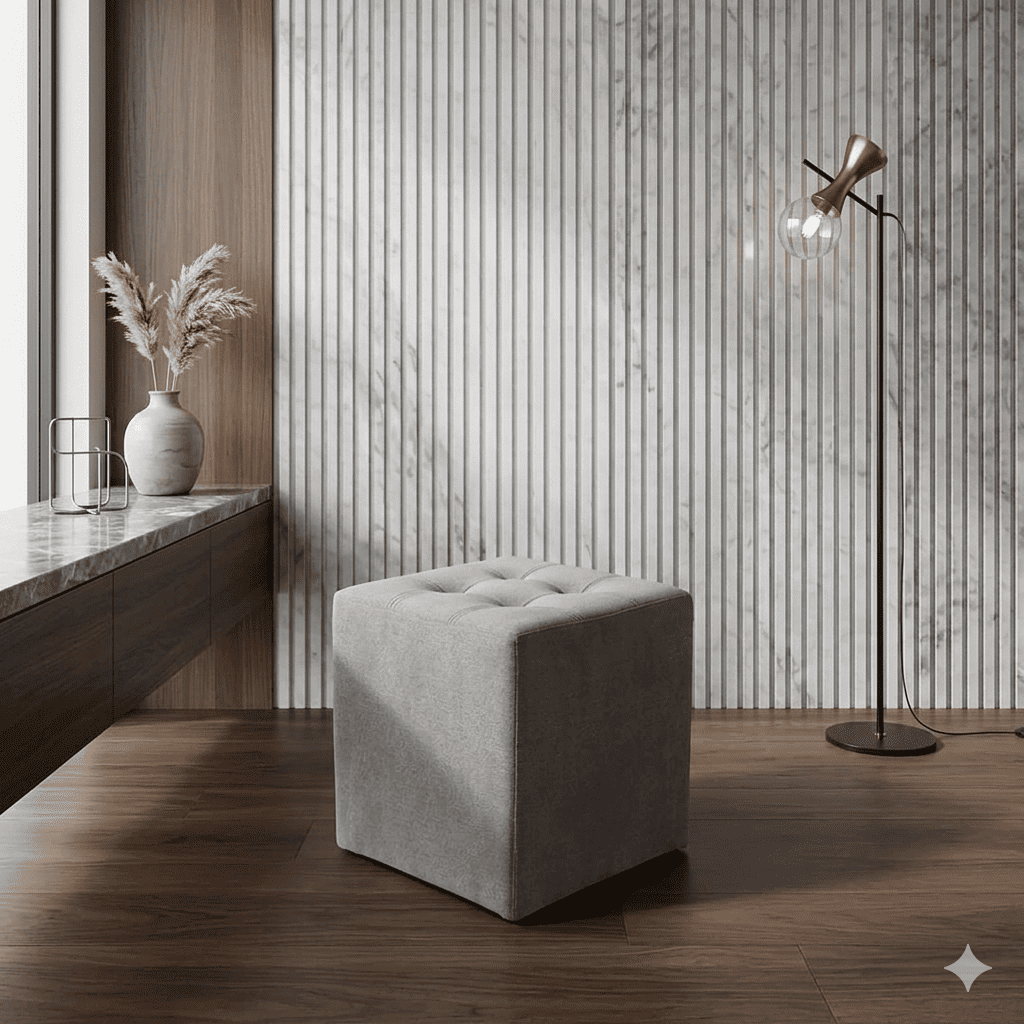 PUFF MARRUECOS COLOR GRIS PLATA - 1