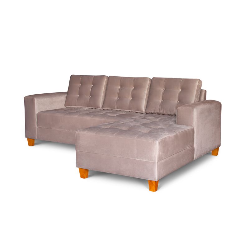 SECCIONAL MALLHOGAR SIENA DERECHO BEIGE OSCURO - 1