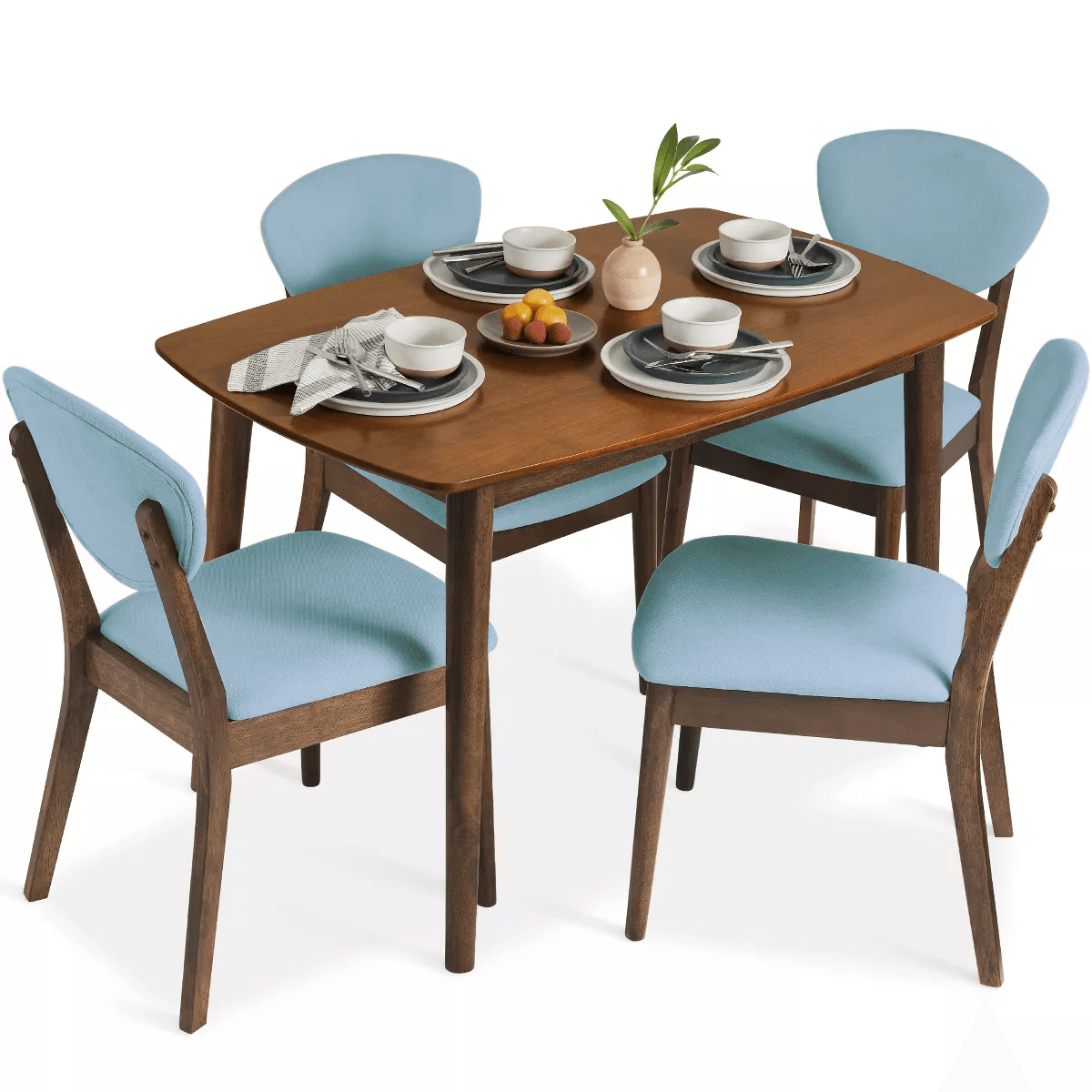 JUEGO DE COMEDOR MALLHOGAR JAZMÍN 4 SILLAS - 1