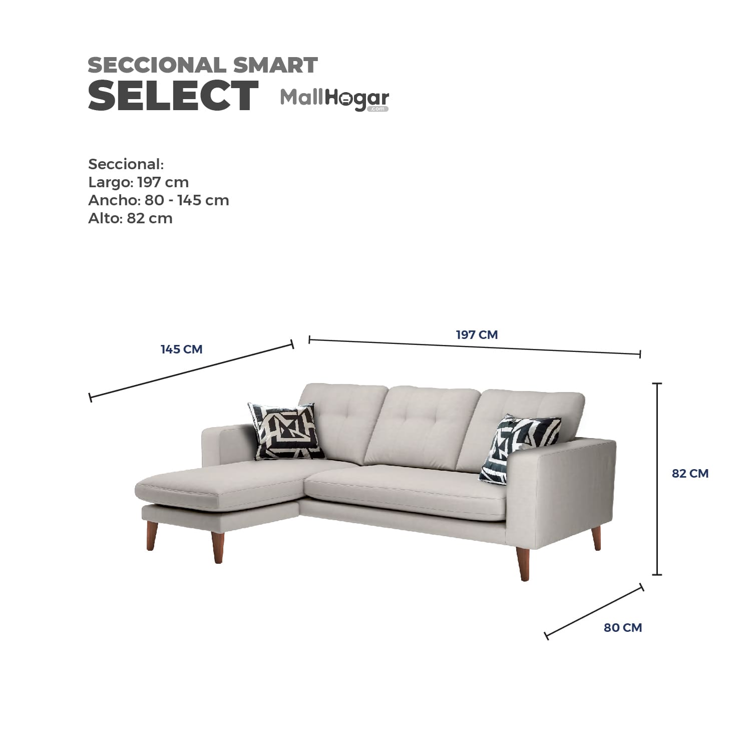 SECCIONAL MALLHOGAR SMART SELECT INTERCAMBIABLE - 4