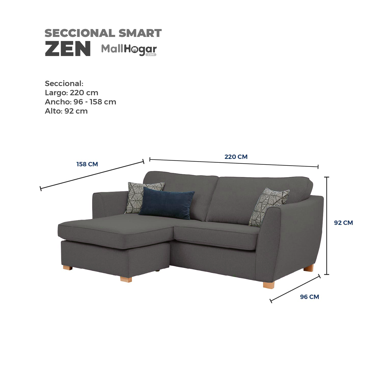 SECCIONAL MALLHOGAR SMART ZEN INTERCAMBIABLE - 4