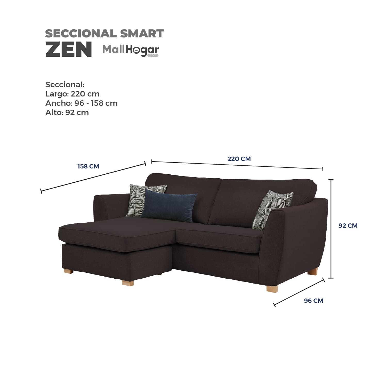 SECCIONAL MALLHOGAR SMART ZEN INTERCAMBIABLE - 4