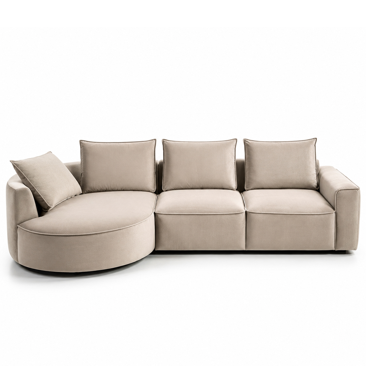 SOFÁ CURVO SORA BEIGE - 2