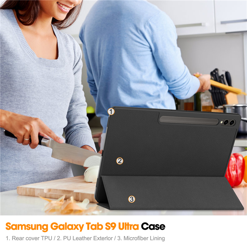 FUNDA CASE PARA SAMSUNG GALAXY TAB S9 ULTRA 2023 - PORTA S PEN - 4