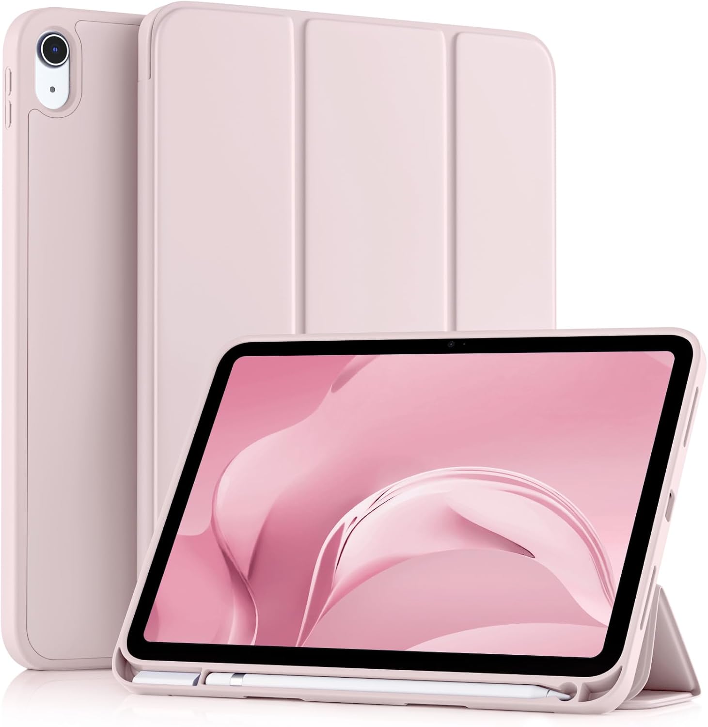 FUNDA SMART CASE PARA IPAD AIR 11' 2024 CHIP M2 6TA GENERACIÓN - ROSA - 1
