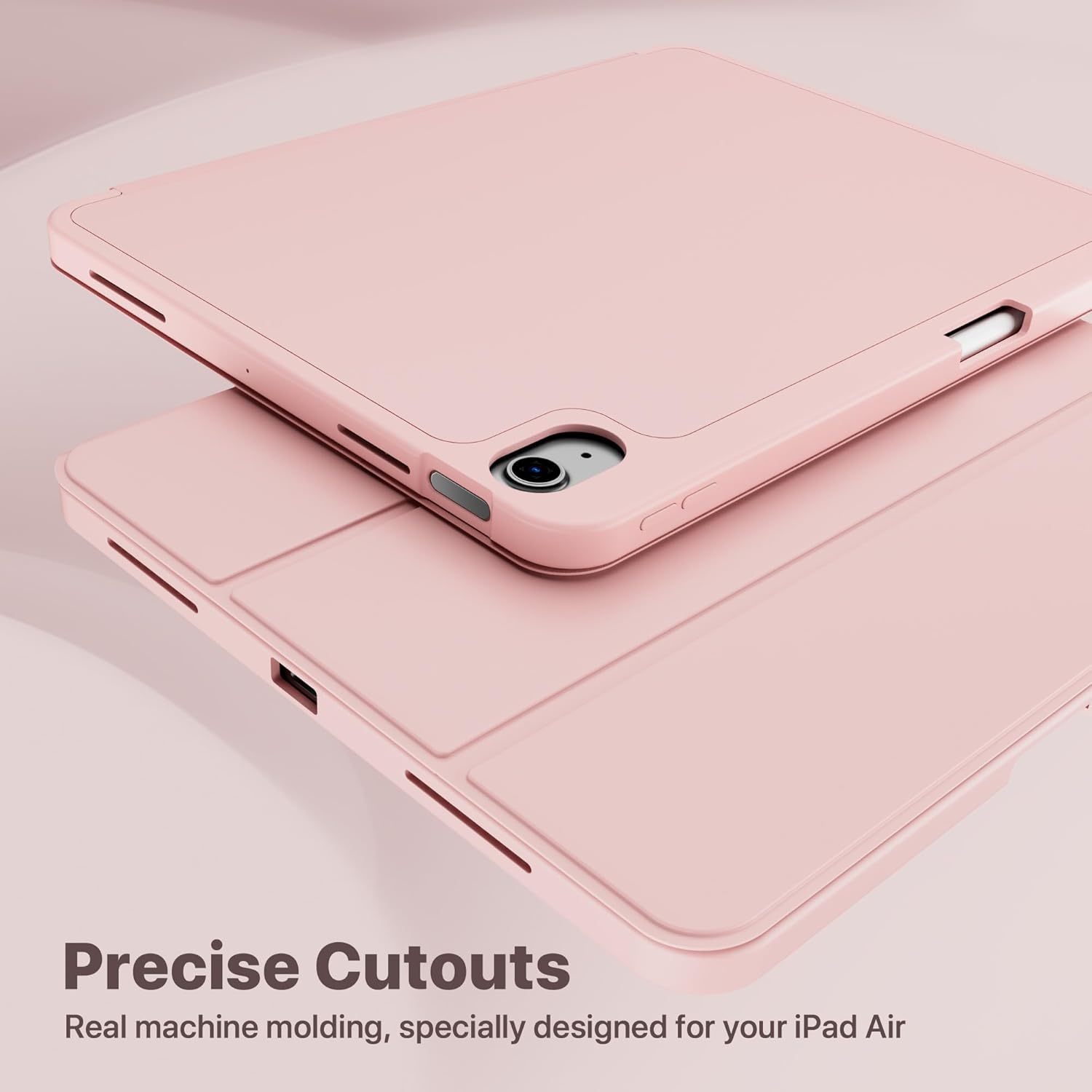 FUNDA SMART CASE PARA IPAD AIR 11' 2024 CHIP M2 6TA GENERACIÓN - ROSA - 2