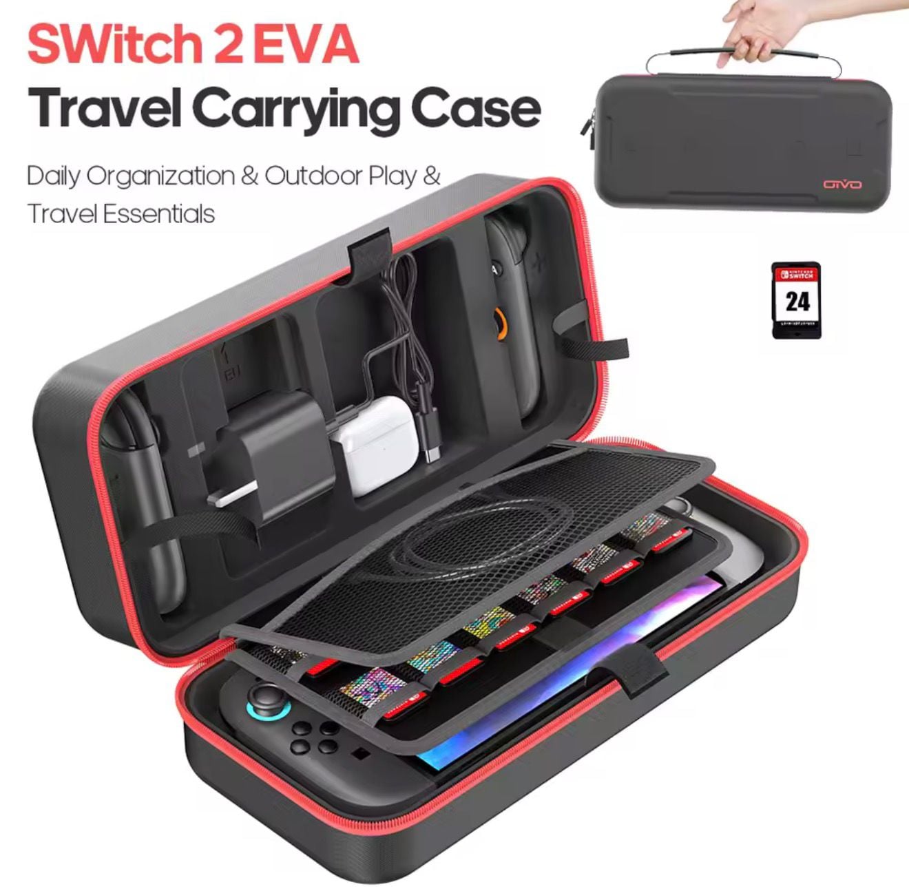 MINI MALETA FUNDA PARA NINTENDO SWITCH 2 ESTUCHE CASE IMPERMEABLE - 3