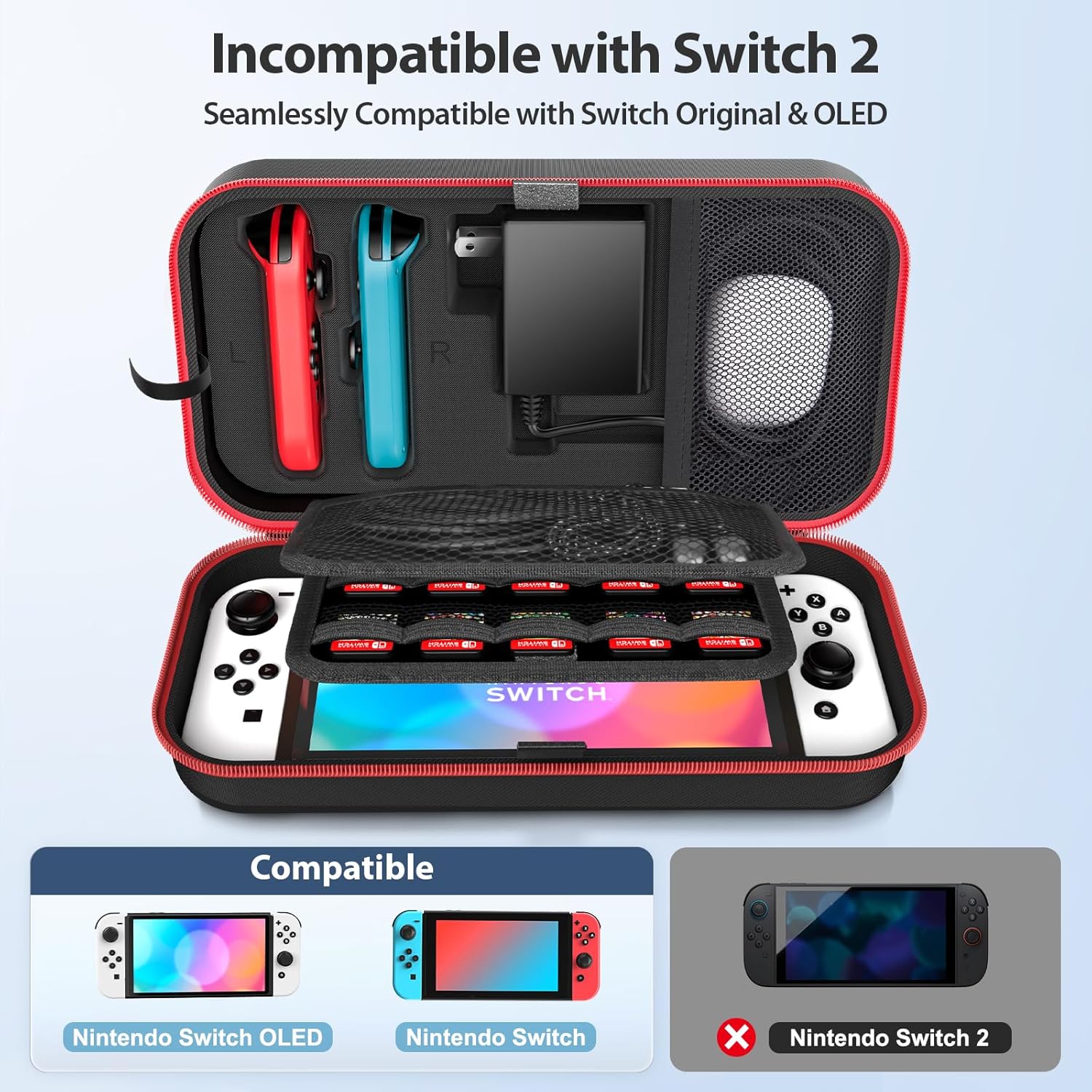 MINI MALETA FUNDA PARA NINTENDO SWITCH OLED ESTUCHE CASE IMPERMEABLE - 4