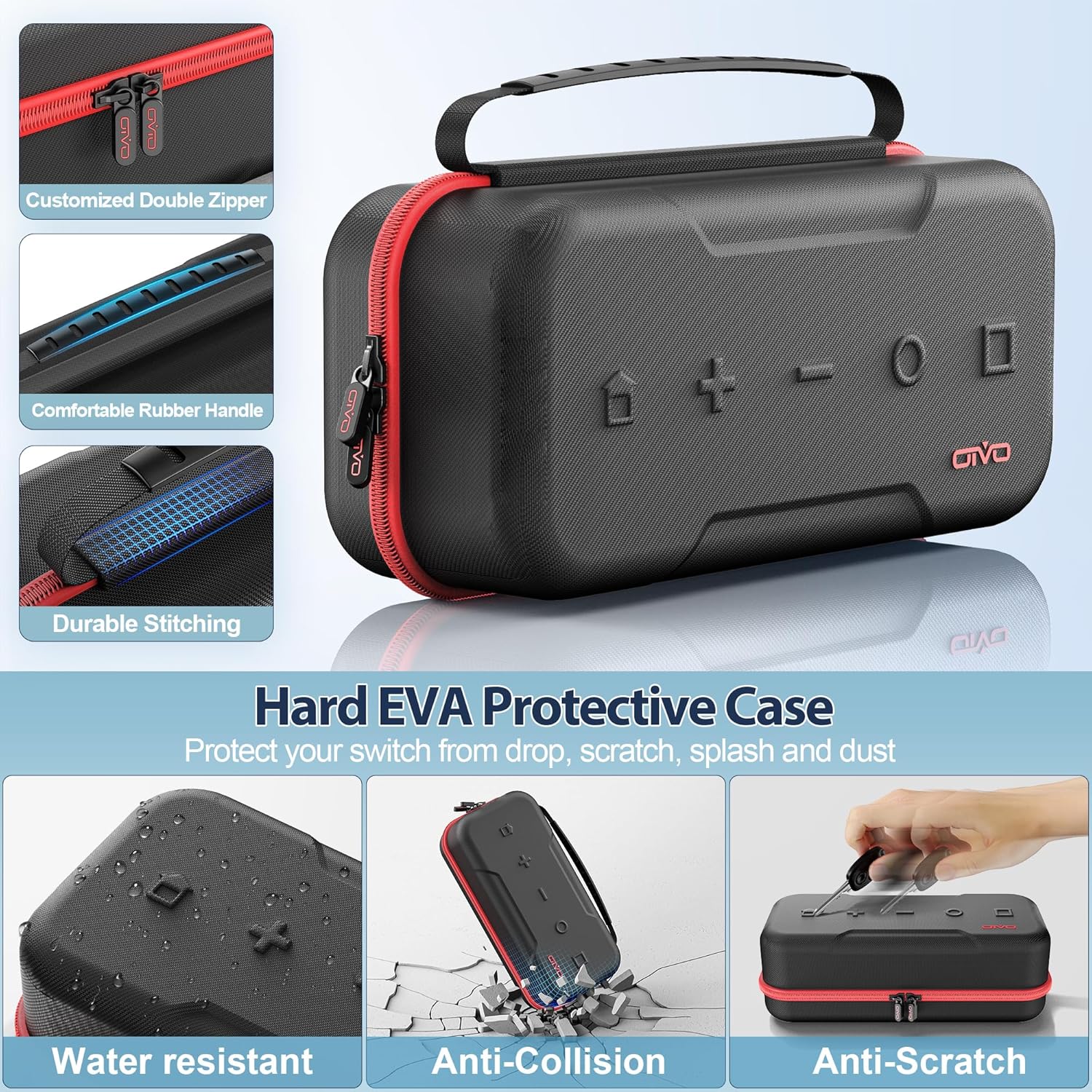 MINI MALETA FUNDA PARA NINTENDO SWITCH OLED ESTUCHE CASE IMPERMEABLE - 5
