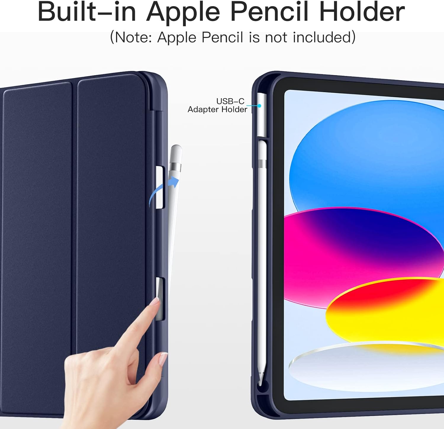 MICA + FUNDA SMART CASE DE IPAD A16 CHIP 11MA GEN 10MA 10.9 -AZULÑ - 6