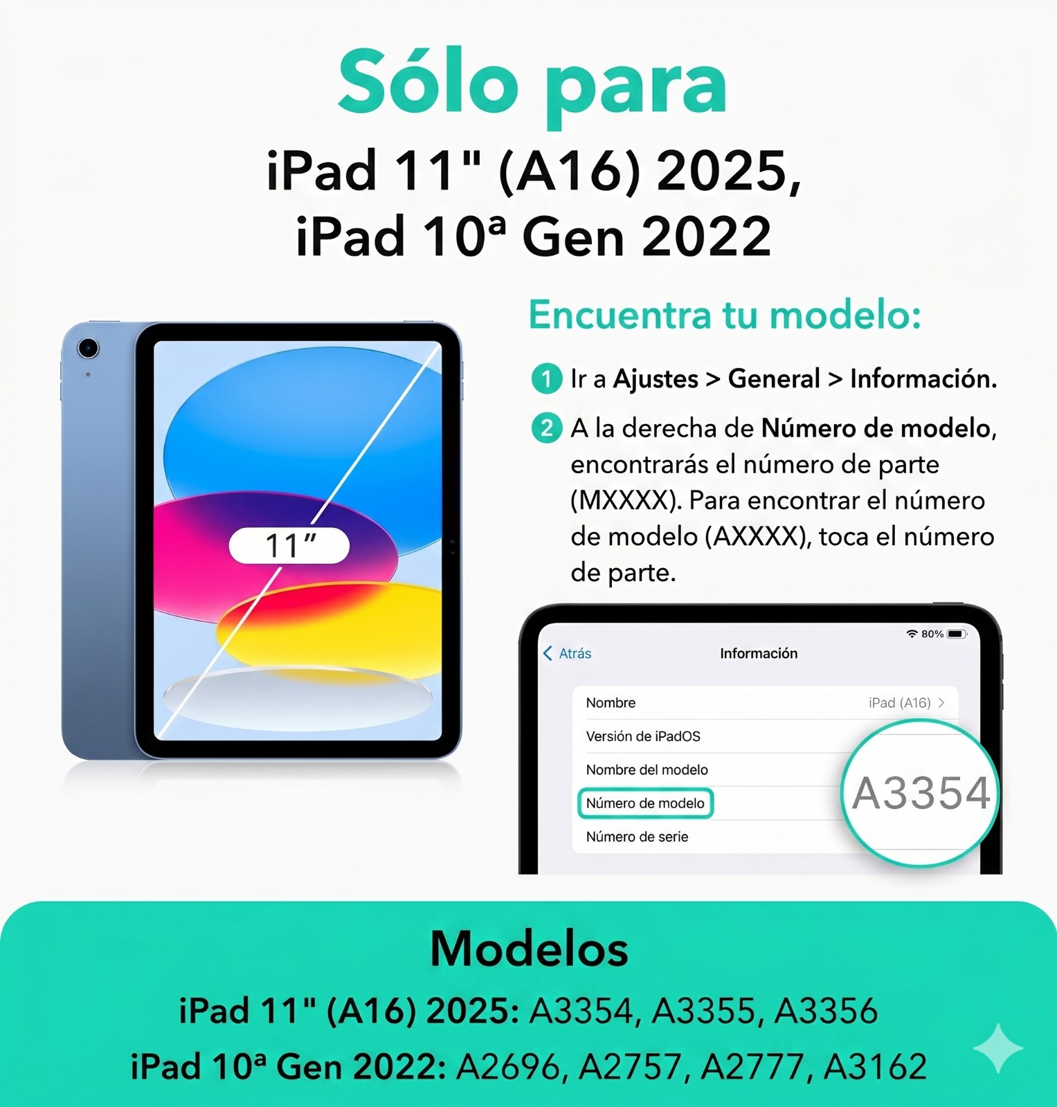 MICA + FUNDA SMART CASE DE IPAD A16 CHIP 11MA GEN 10MA 10.9 - NEGRO - 2