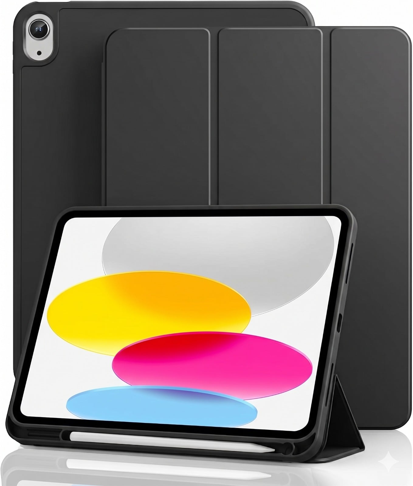 FUNDA SMART CASE DE IPAD A16 CHIP 11MA GEN (2025) 10MA 10.9 -NEGRO - 1